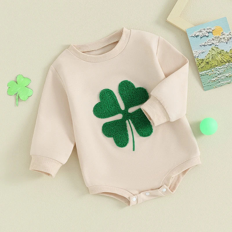 Four Leaf Clover Sweatshirt Bubble, Unisex