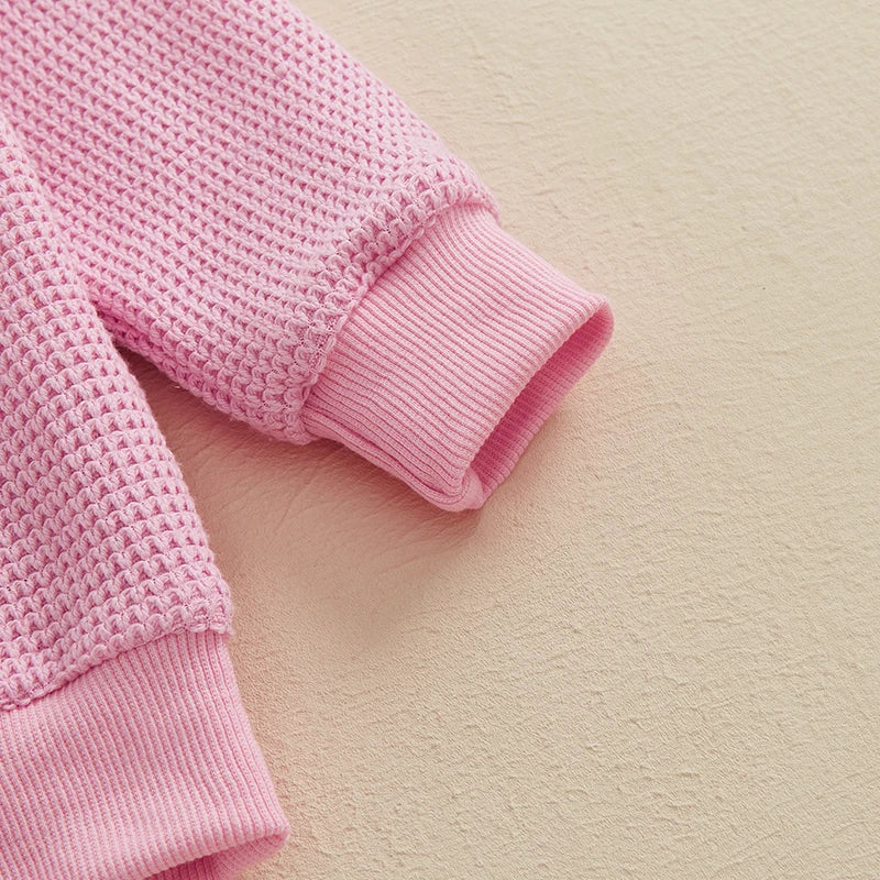 Girls Waffleknit Heart Shirt
