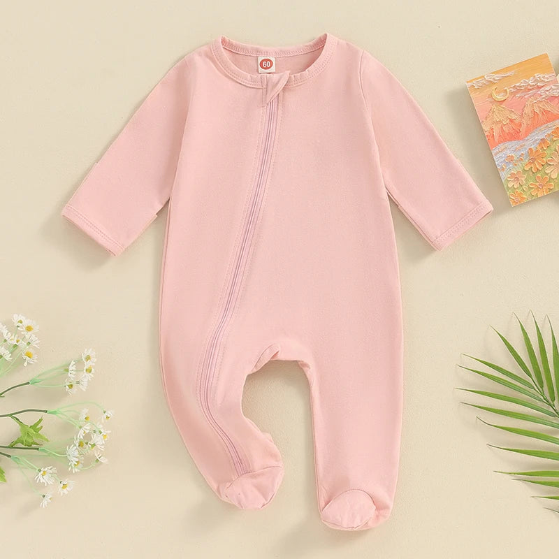 Baby Pastel Zip Footie Pajamas, Unisex