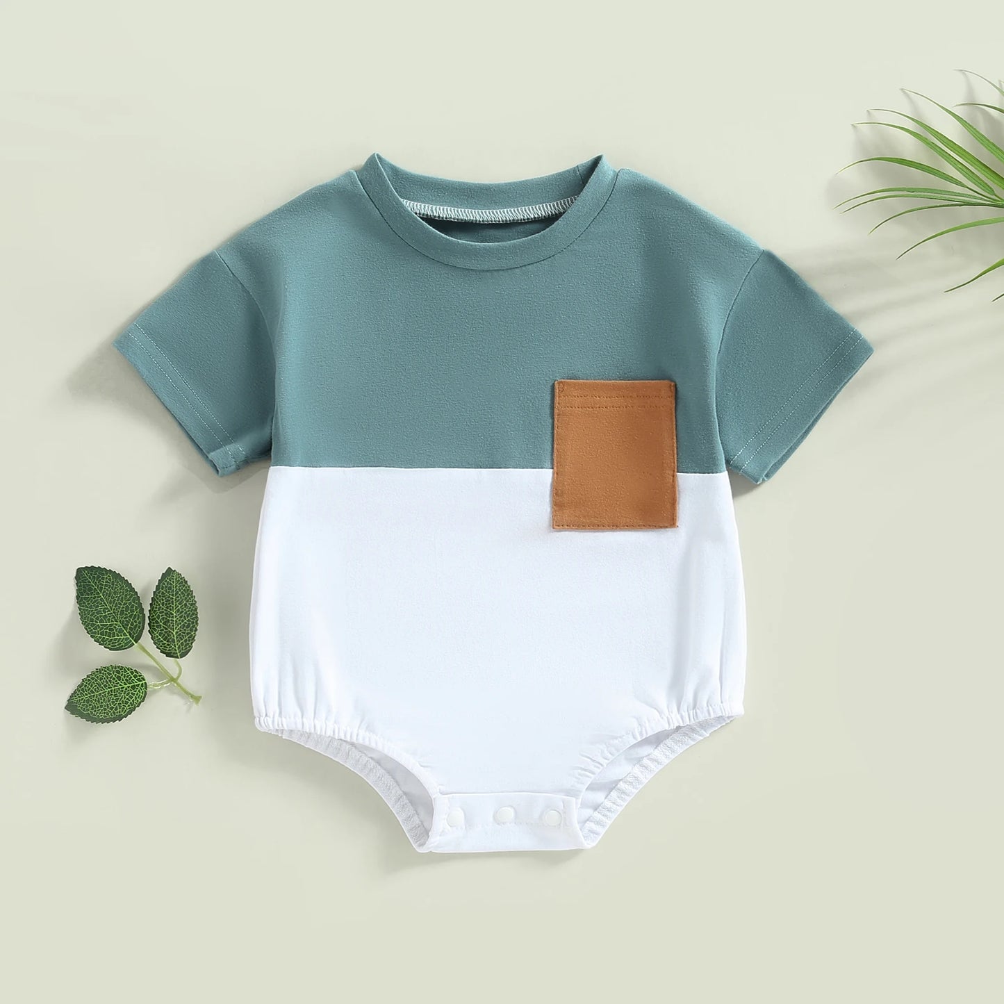 Boys Contrast Color Pocket Bubble