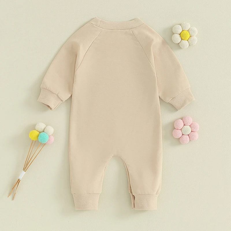 Girls Embroidered Lil Sis Romper