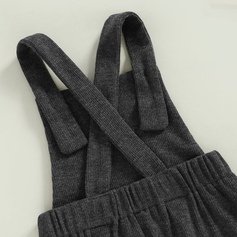 Ribbed Button Shortall, Unisex