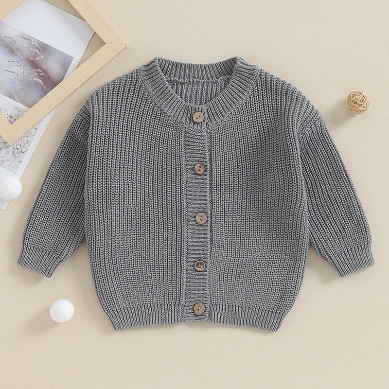 Buttoned Knit Sweater Cardigan, Unisex