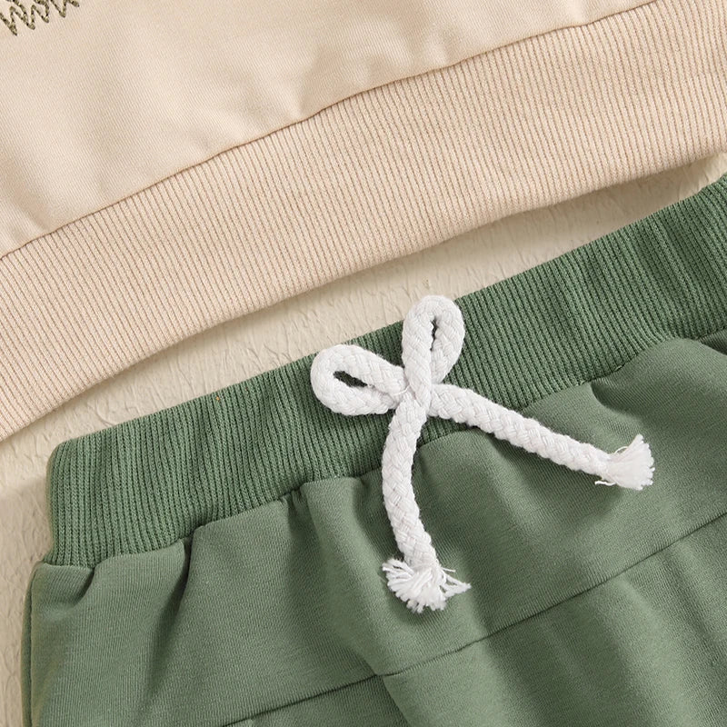 Boys Embroidered Daddy's Hunting Buddy Sweatshirt Pant Set
