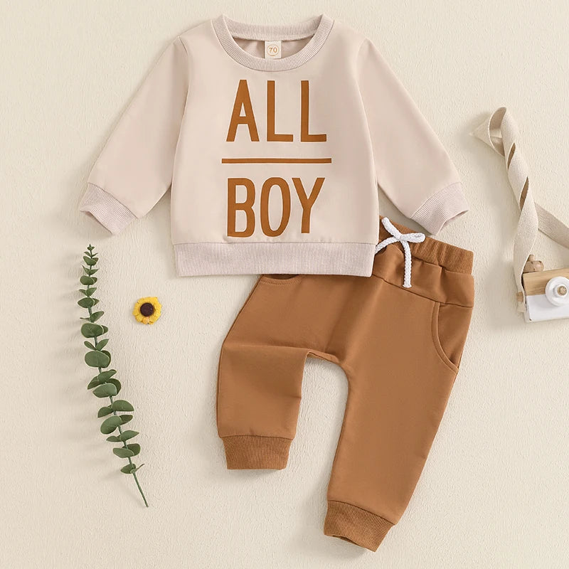 All Boy Sweatshirt & Pant Set