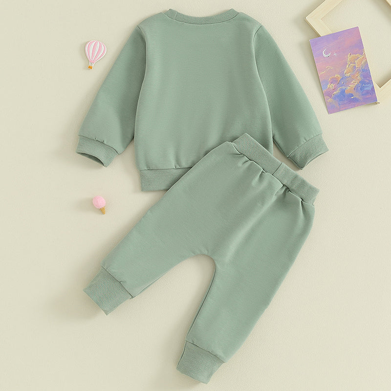 Girls Rainbow Sweatshirt Pant Set