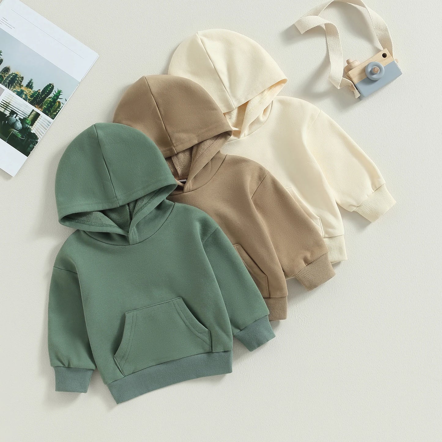 Solid Color Pocket Hoodie, Unisex
