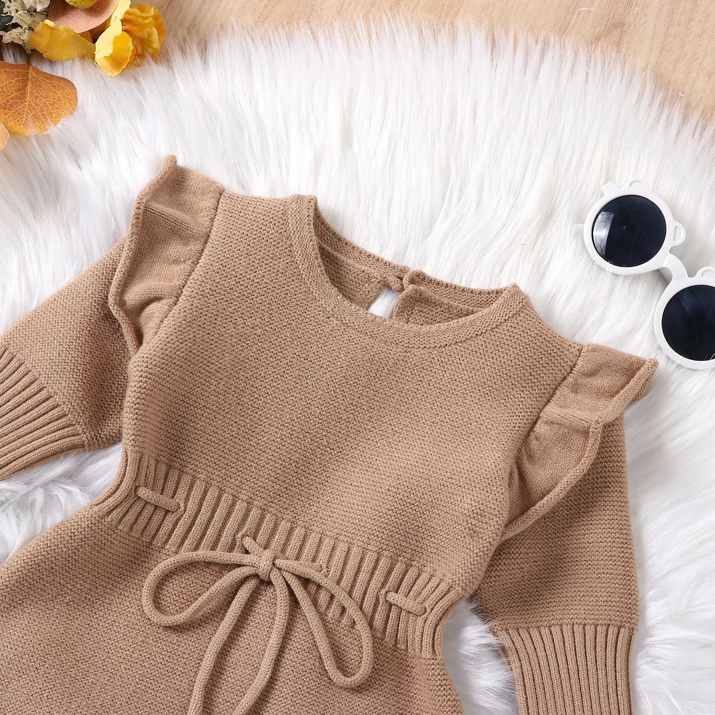 Girls Knitted Long Sleeve Bubble