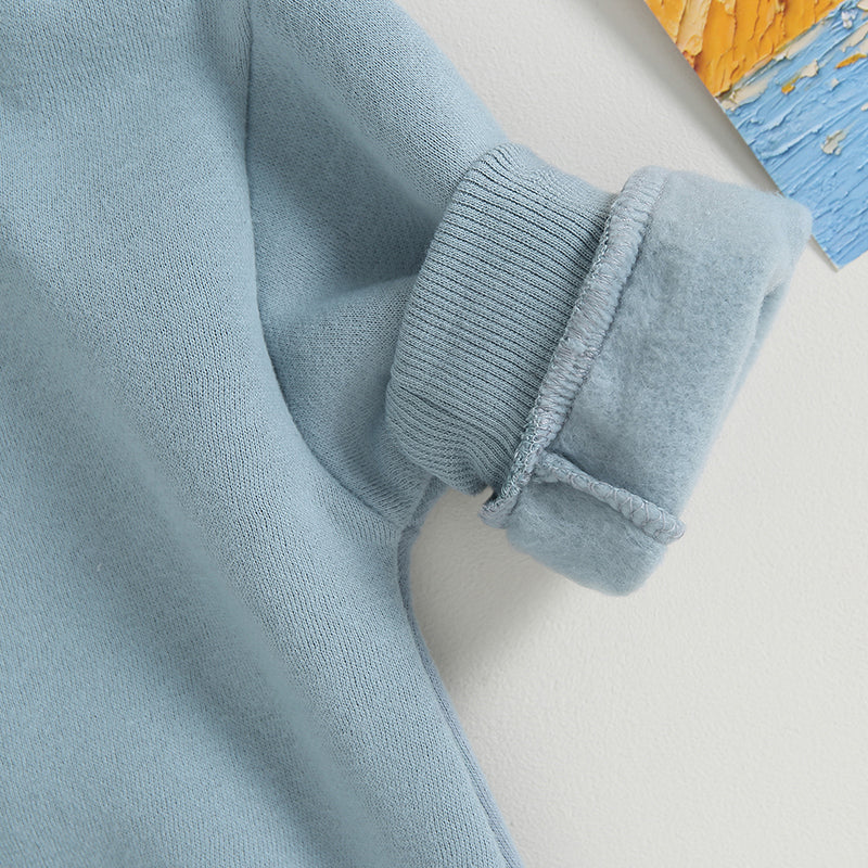 Boys Warm Embroidered Little Dude Bubble