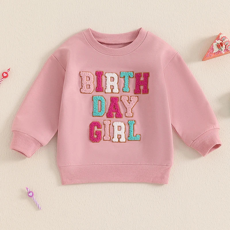 Birthday Girl Embroidered Sweatshirt
