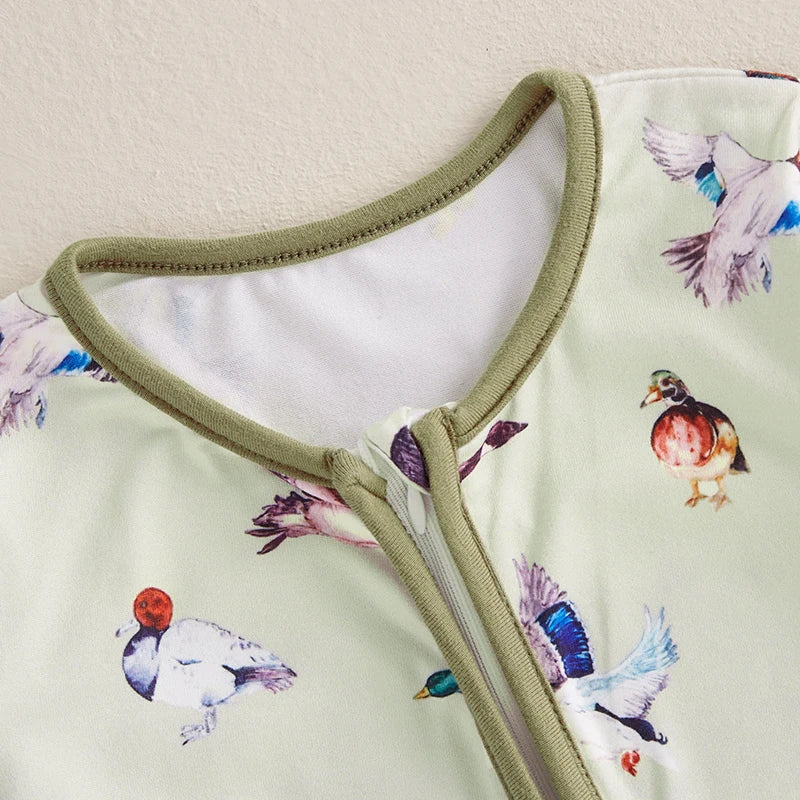 Boys Fall Duck Zip Pajamas