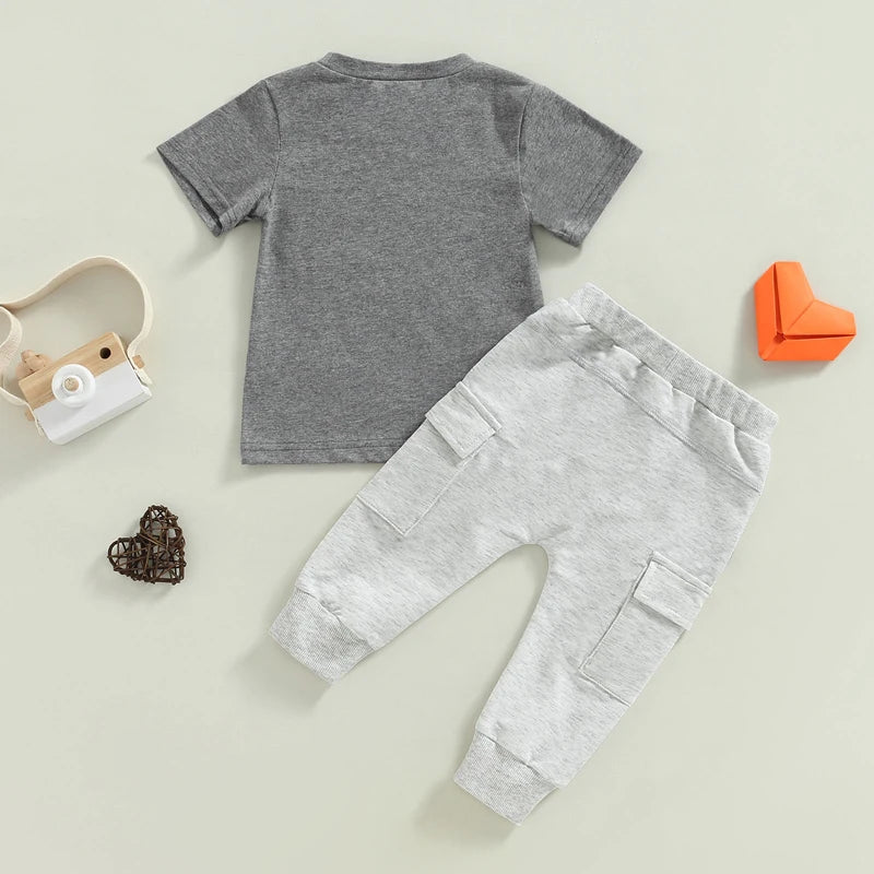 Boys Lover Boy Print Shirt Jogger Set