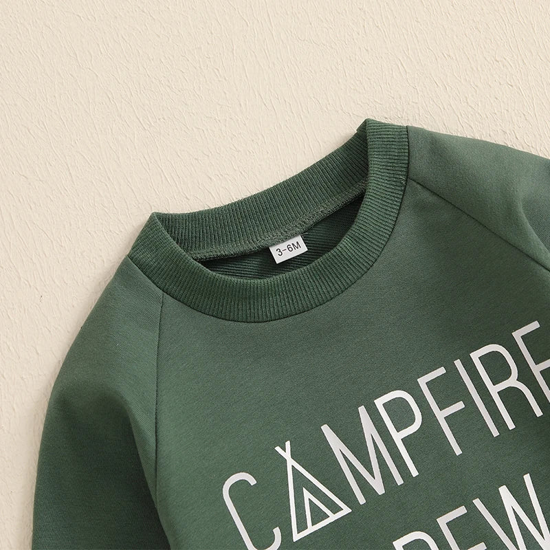 Campfire Crew Print Sweatshirt, Unisex