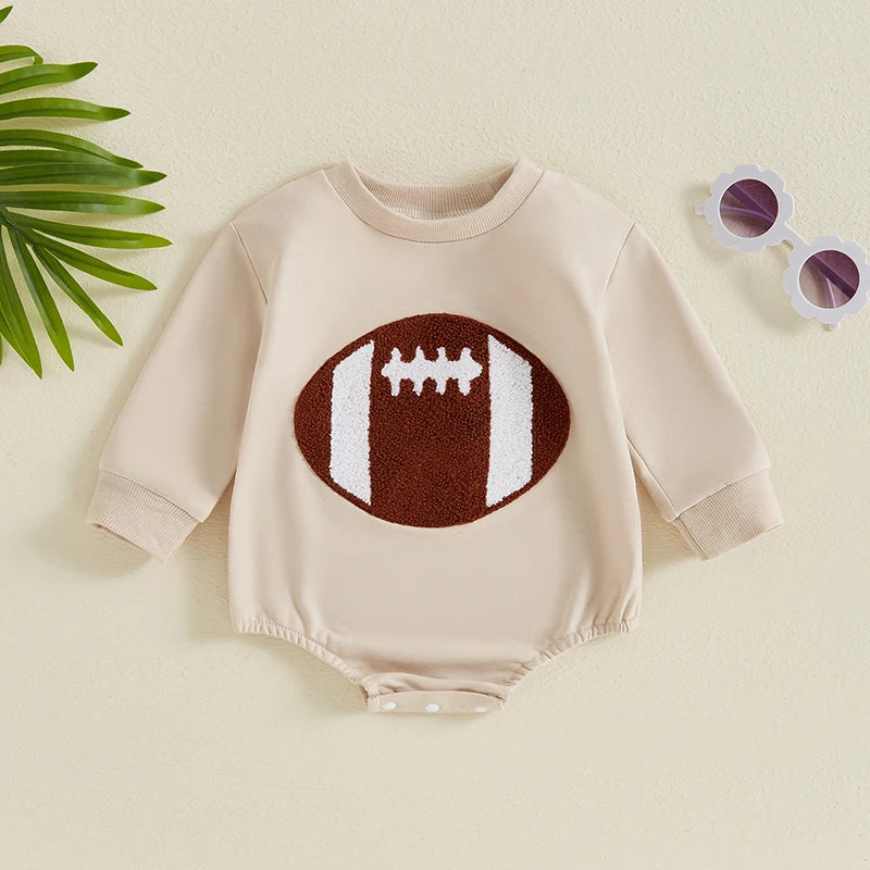 Football Bubble Romper, Long Sleeve, Unisex