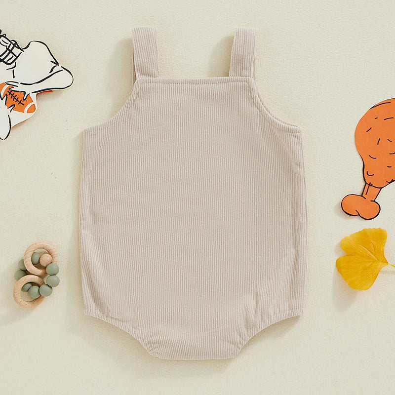 Boys Embroidered Football Turkey Overalls Bubble