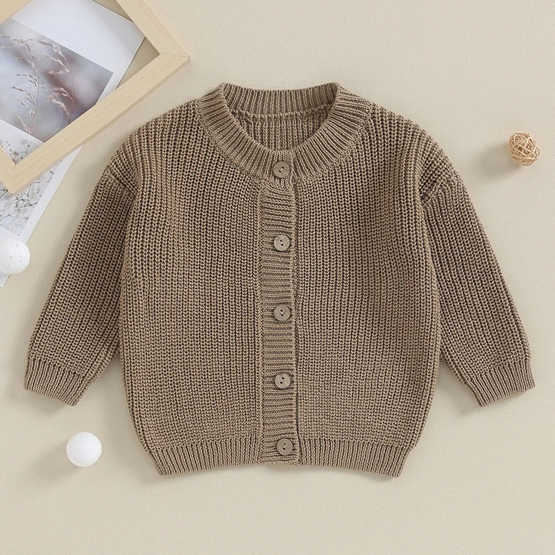 Buttoned Knit Sweater Cardigan, Unisex