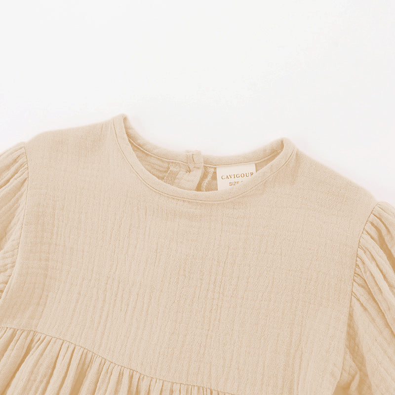 Girls Knee-Length Ruffle Dress