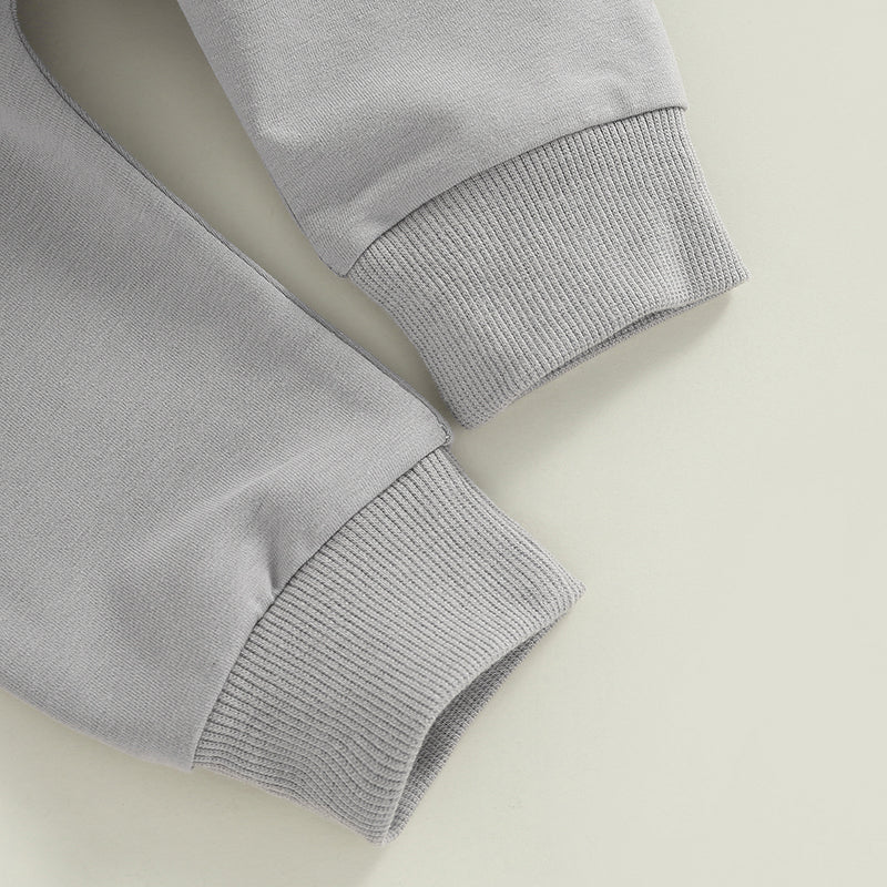 Boys Color Patchwork Hoodie Pant Set