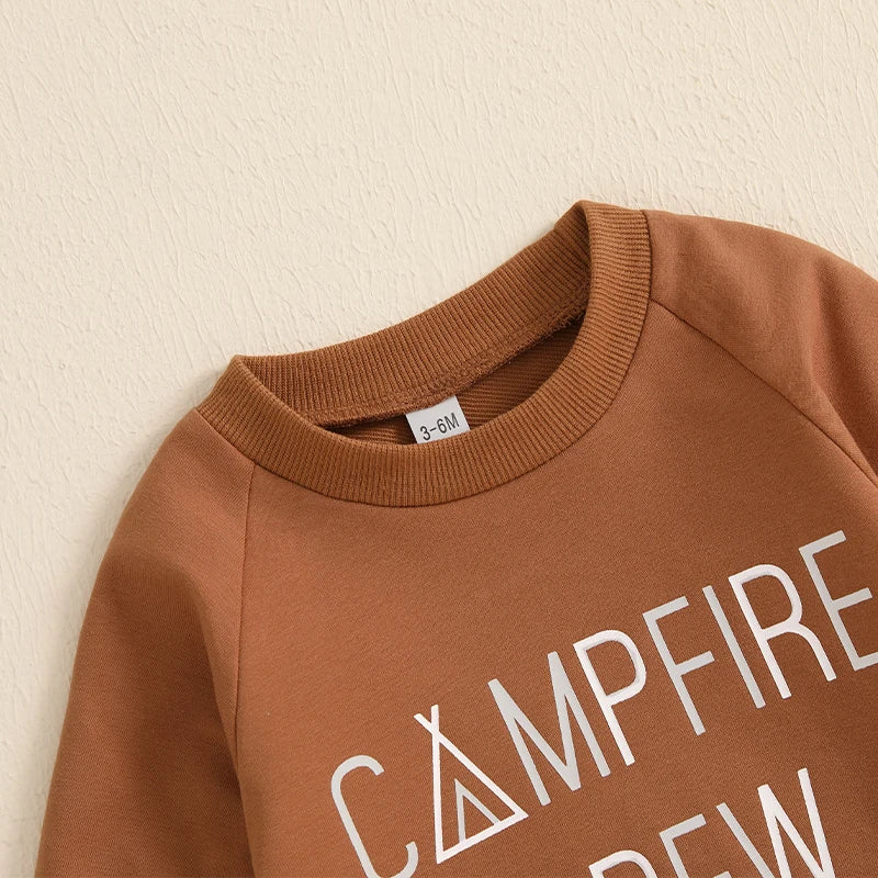 Campfire Crew Print Sweatshirt, Unisex