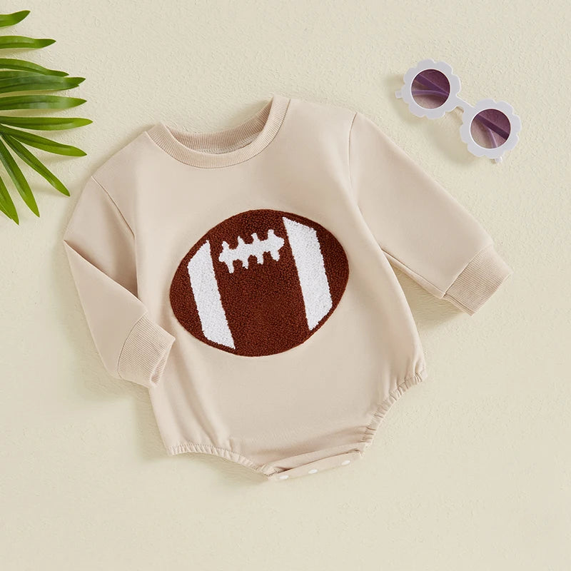 Football Bubble Romper, Long Sleeve, Unisex