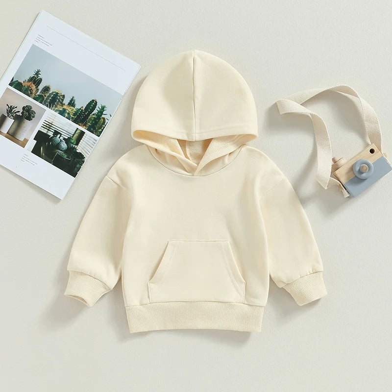 Solid Color Pocket Hoodie, Unisex