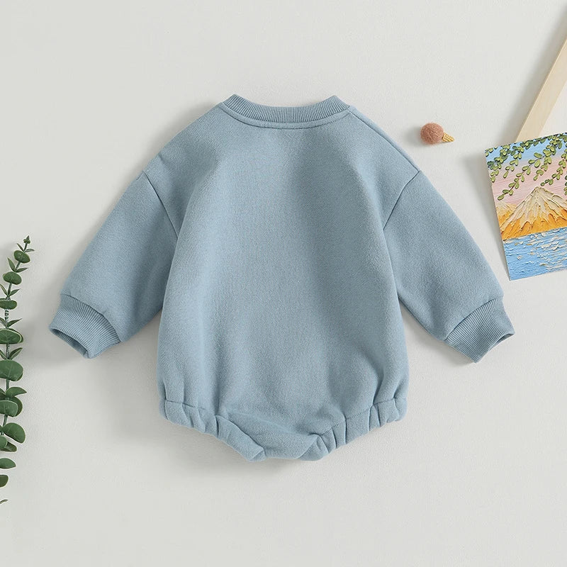 Boys Warm Embroidered Little Dude Bubble