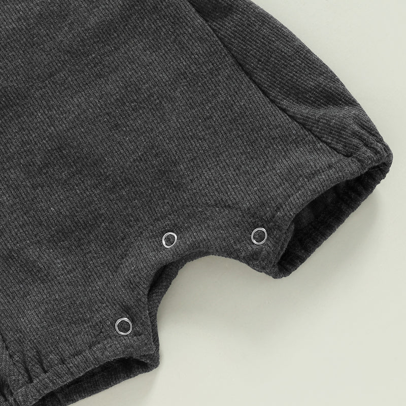 Ribbed Button Shortall, Unisex