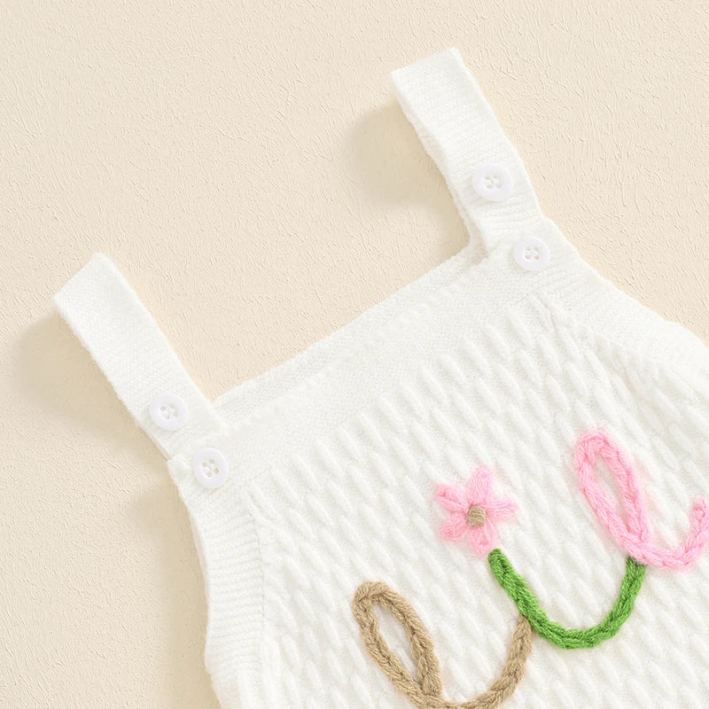 Girls Knit Embroidered Lil Sis Onesie
