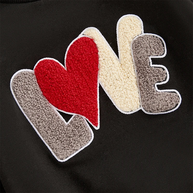 Boys Embroidered Love Sweatshirt Pant Set