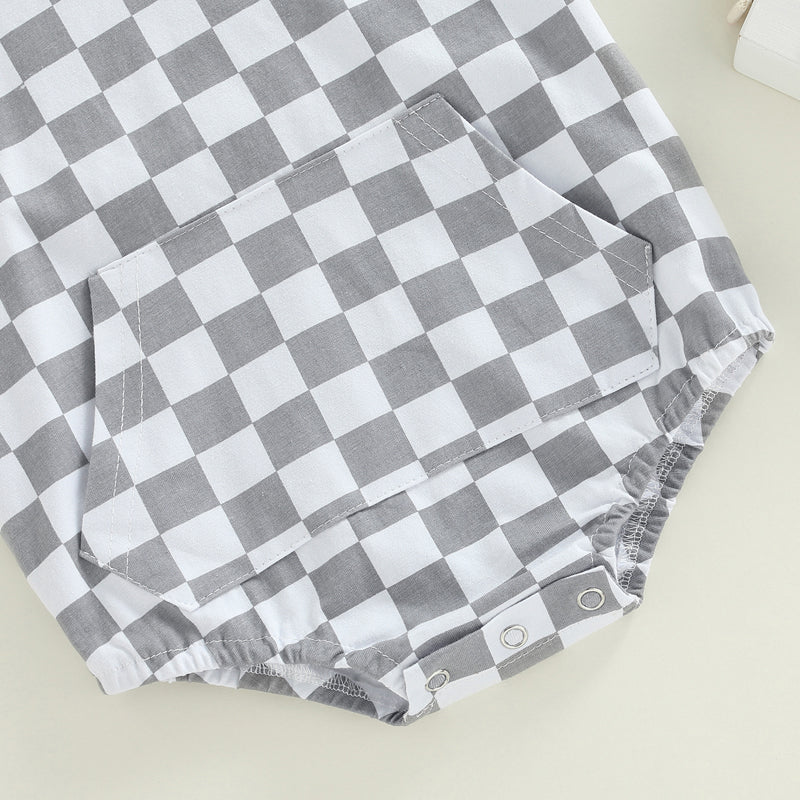 Boys Checkered Hooded Bubble