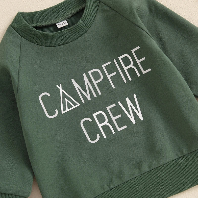 Campfire Crew Print Sweatshirt, Unisex