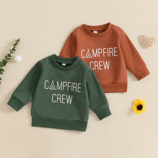 Campfire Crew Print Sweatshirt, Unisex