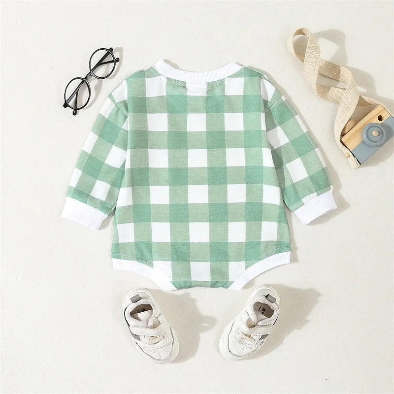 Long Sleeve Plaid Pocket Bubble, Unisex