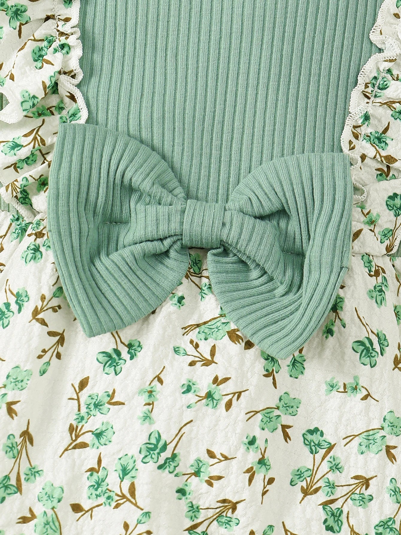 Girl Flower Ruffle Bubble | Bow
