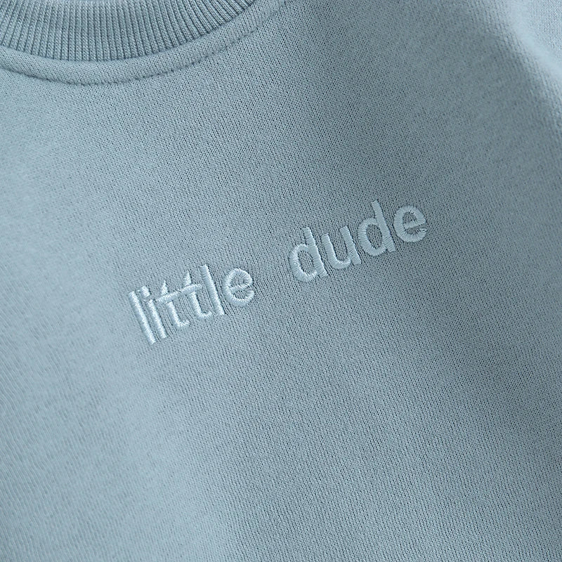 Boys Warm Embroidered Little Dude Bubble