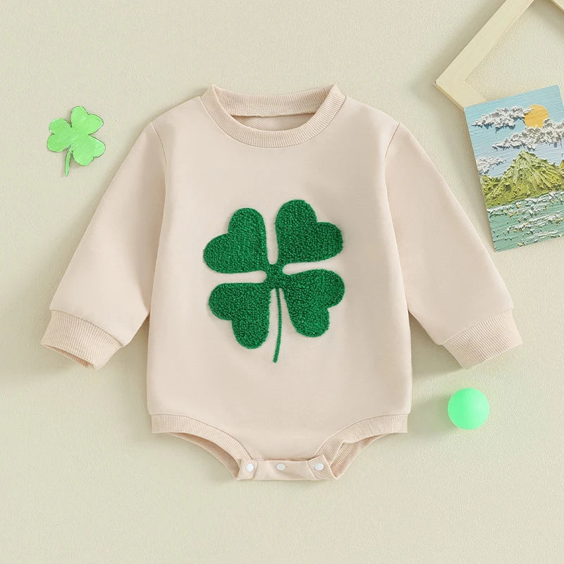 Four Leaf Clover Sweatshirt Bubble, Unisex