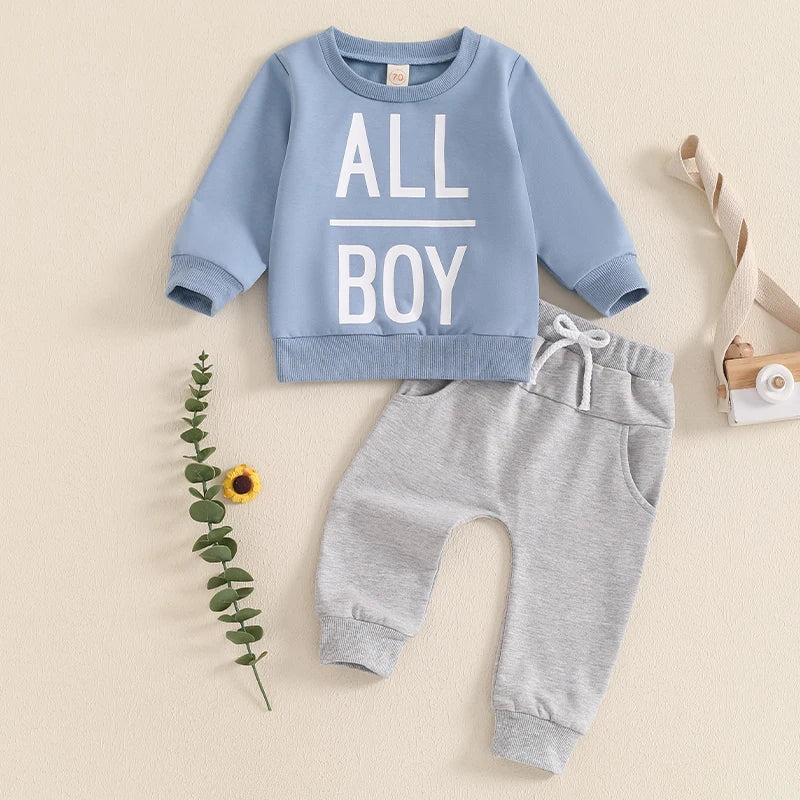 All Boy Sweatshirt & Pant Set