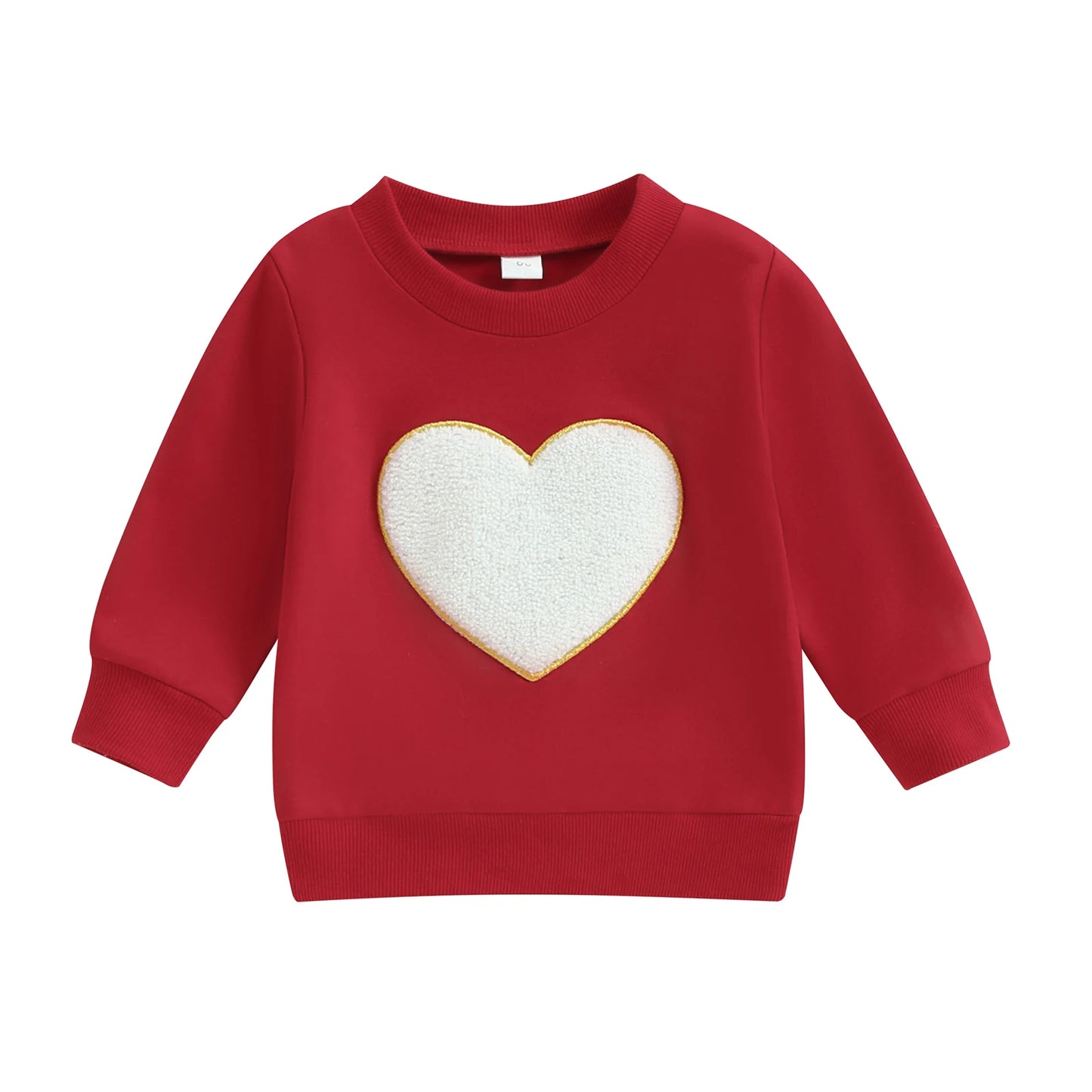Felt Heart Embroidered Sweatshirt, Unisex