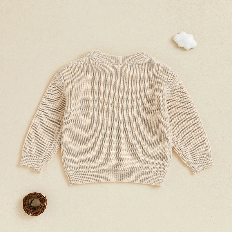 Lil Tiger Embroidered Football Knit Sweater, Unisex