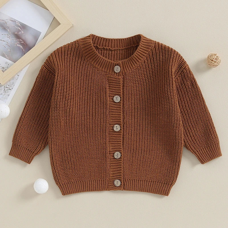 Buttoned Knit Sweater Cardigan, Unisex