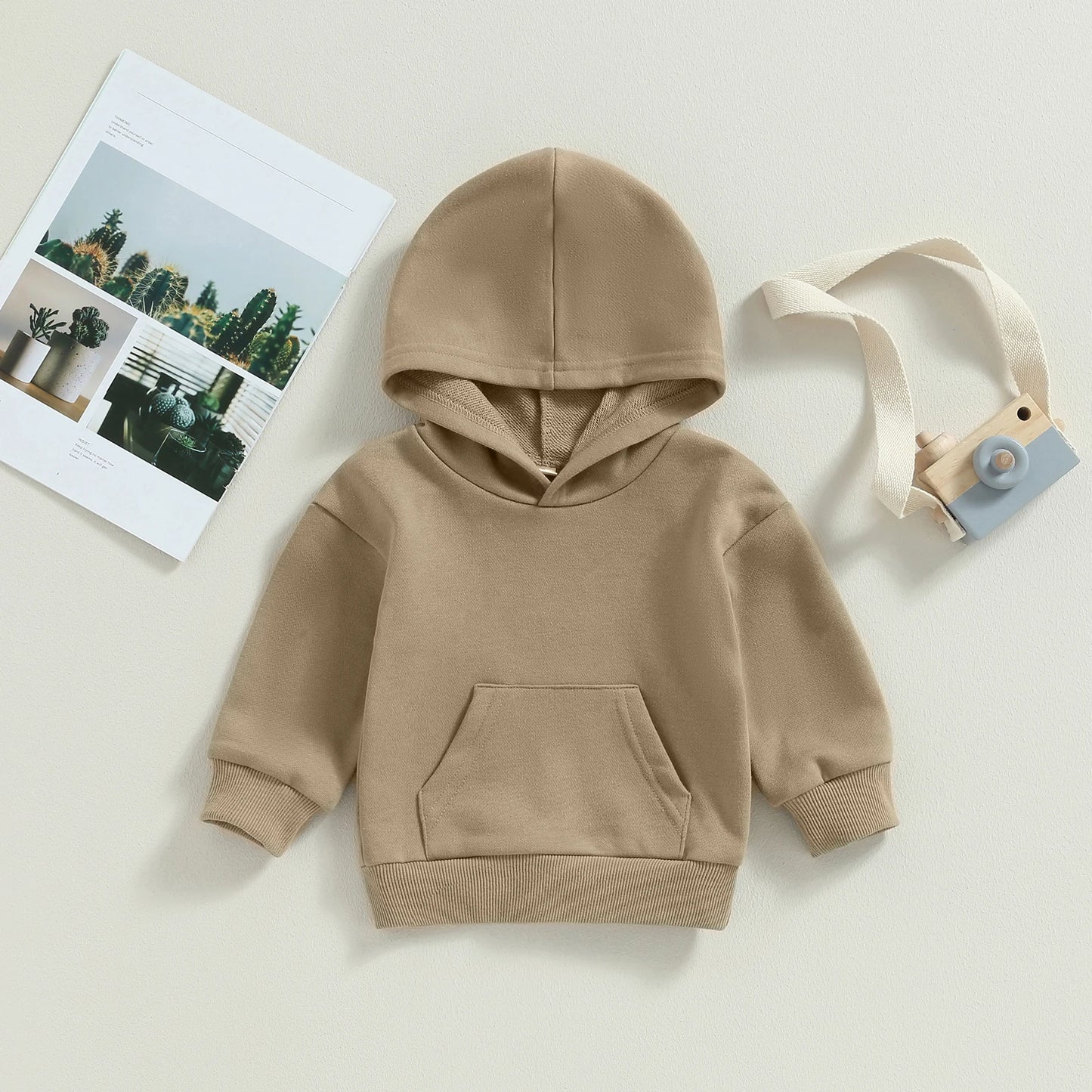Solid Color Pocket Hoodie, Unisex