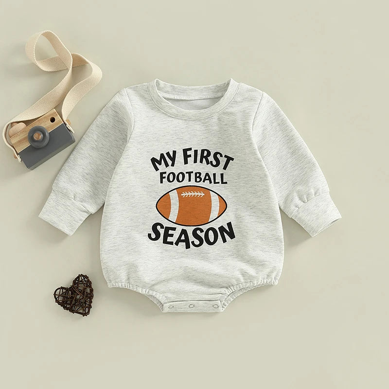 First Football Season Bubble Romper, Unisex