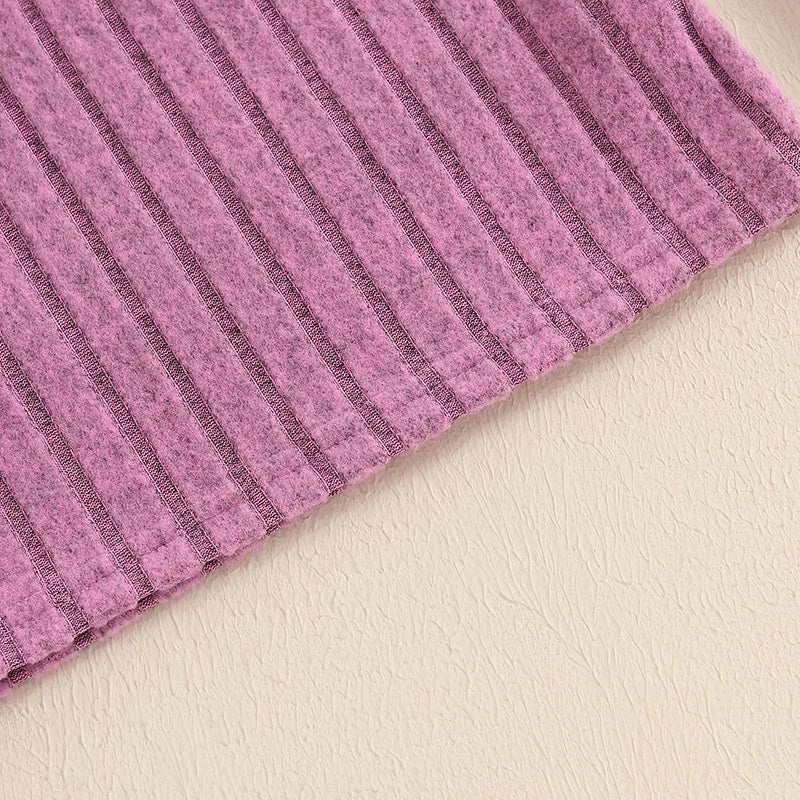 Girls Ribbed Turtleneck Sweater