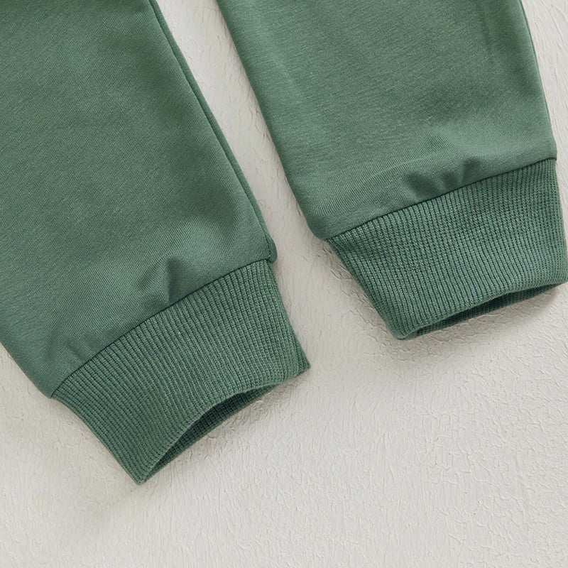 Boys Game Day Football Embroidered Sweatshirt Pant Set