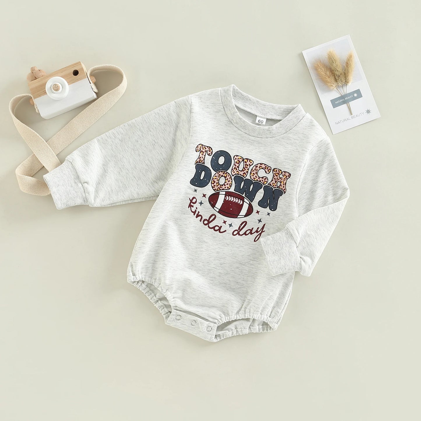 Girls Touchdown Kinda Day Bubble Romper