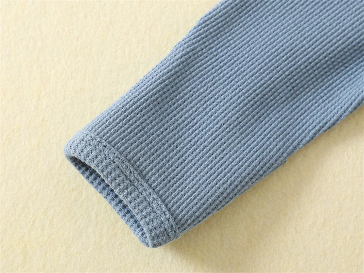 Cotton Waffle Knit Zip Footie Pajamas, Unisex