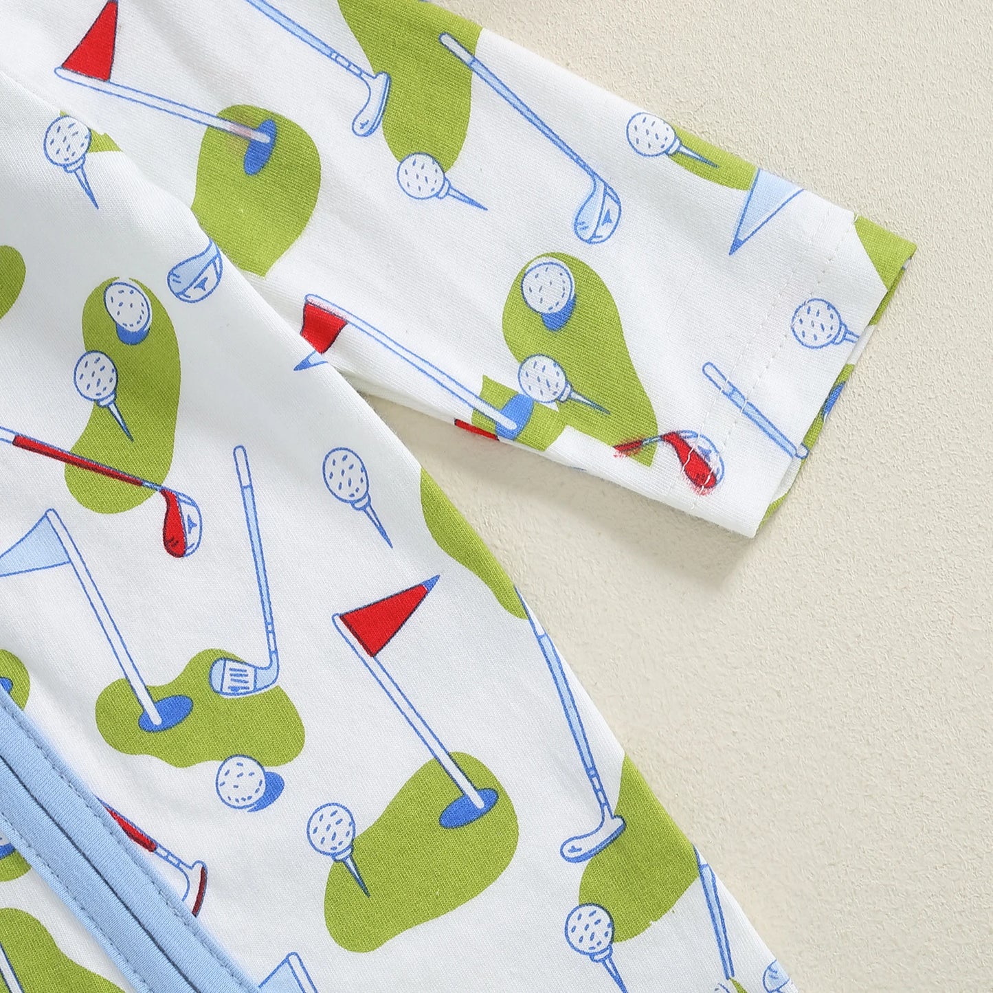 Golf Print Zip Footie Pajamas, Unisex