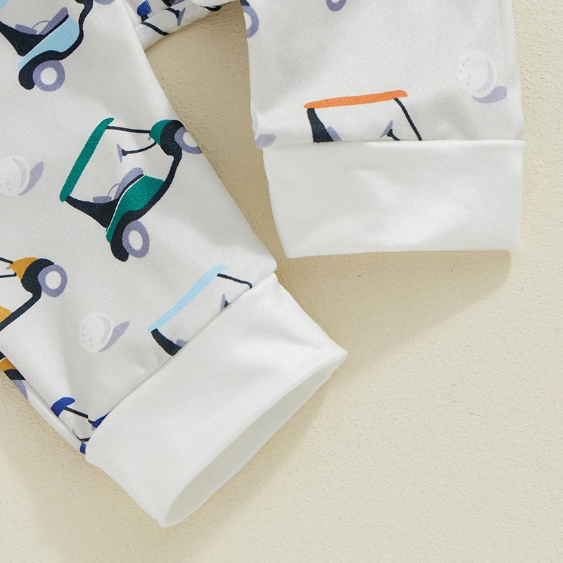 Baby Boys Golf Cart Zip Pajamas