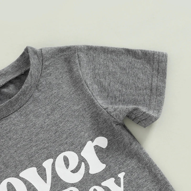 Boys Lover Boy Print Shirt Jogger Set