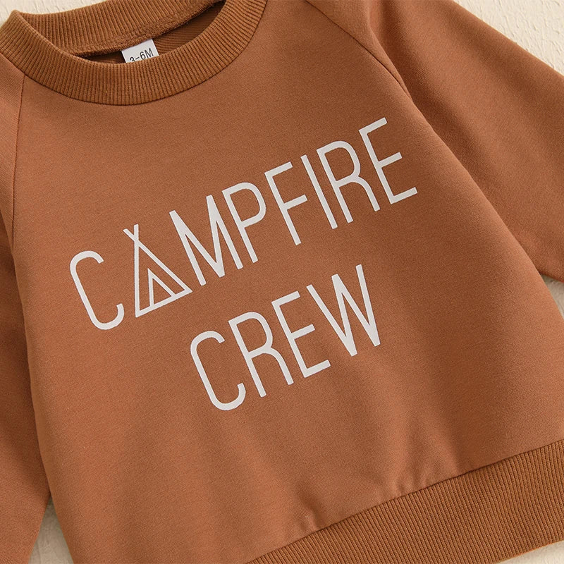 Campfire Crew Print Sweatshirt, Unisex